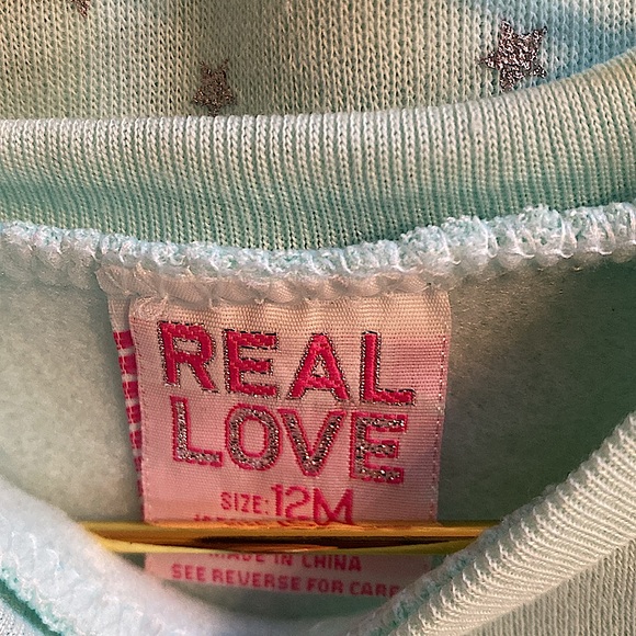 NEW REAL LOVE SIZE 12 MONTHS MINT GREEN FLEECE SET - Picture 3 of 7